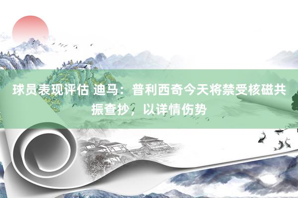 球员表现评估 迪马：普利西奇今天将禁受核磁共振查抄，以详情伤势