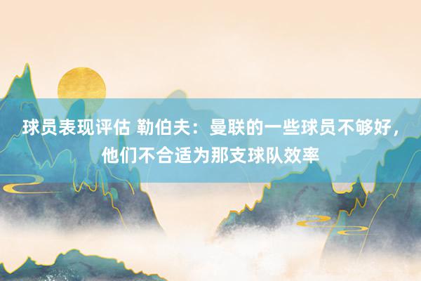 球员表现评估 勒伯夫：曼联的一些球员不够好，他们不合适为那支球队效率