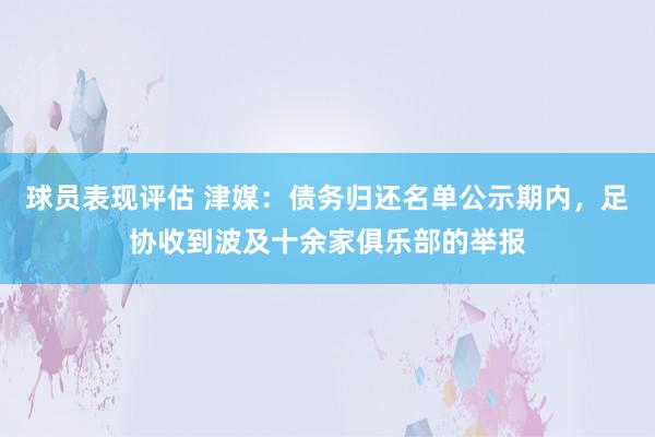 球员表现评估 津媒：债务归还名单公示期内，足协收到波及十余家俱乐部的举报