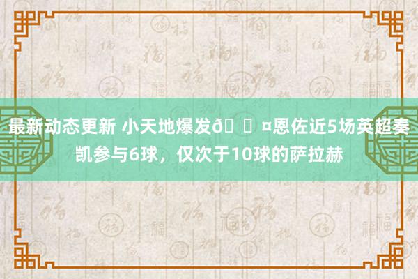 最新动态更新 小天地爆发😤恩佐近5场英超奏凯参与6球，仅次于10球的萨拉赫